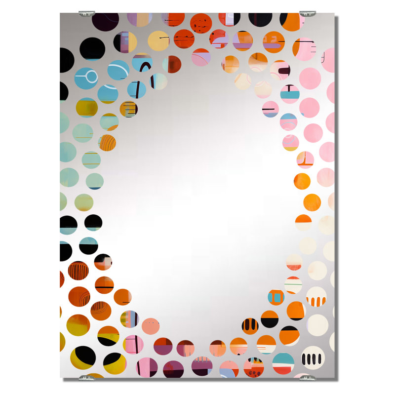 Barbuto - Miroir mural géométrique abstrait MIR137563, 32 po x 24 po