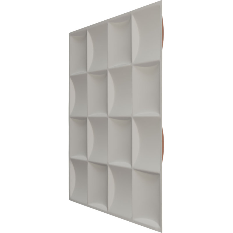 19 5/8"W x 19 5/8"H Baile EnduraWall Decorative 3D Wall Panel Covers 2.67 Sq. Ft., Bright Coat Copper