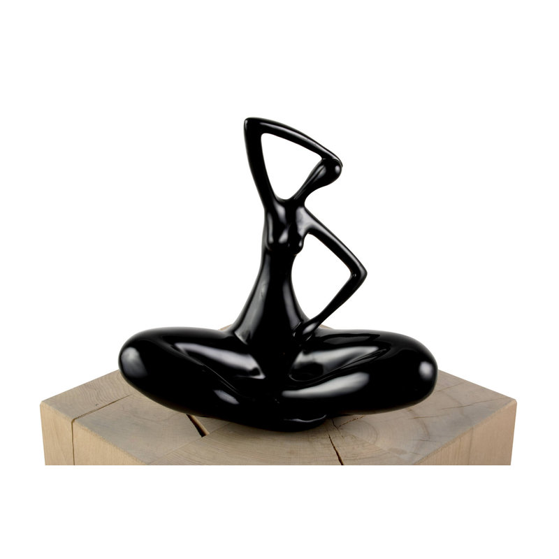 Cross -legged sculpture, Black
