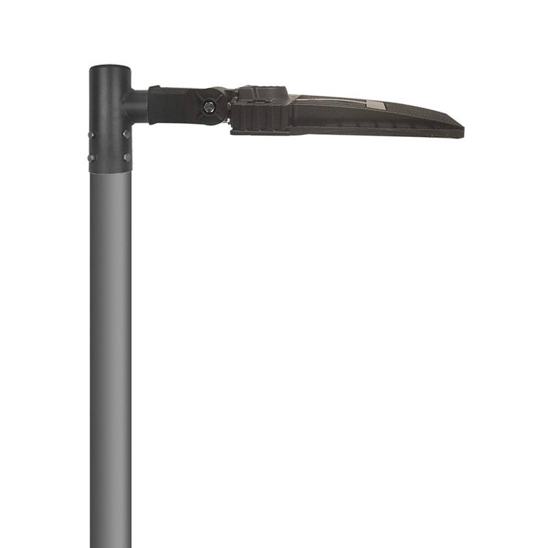 Support rond rond à rayons horizontaux simples avec 2-3 / 8In Tenon pour luminaires d'extérieur SlipFit
