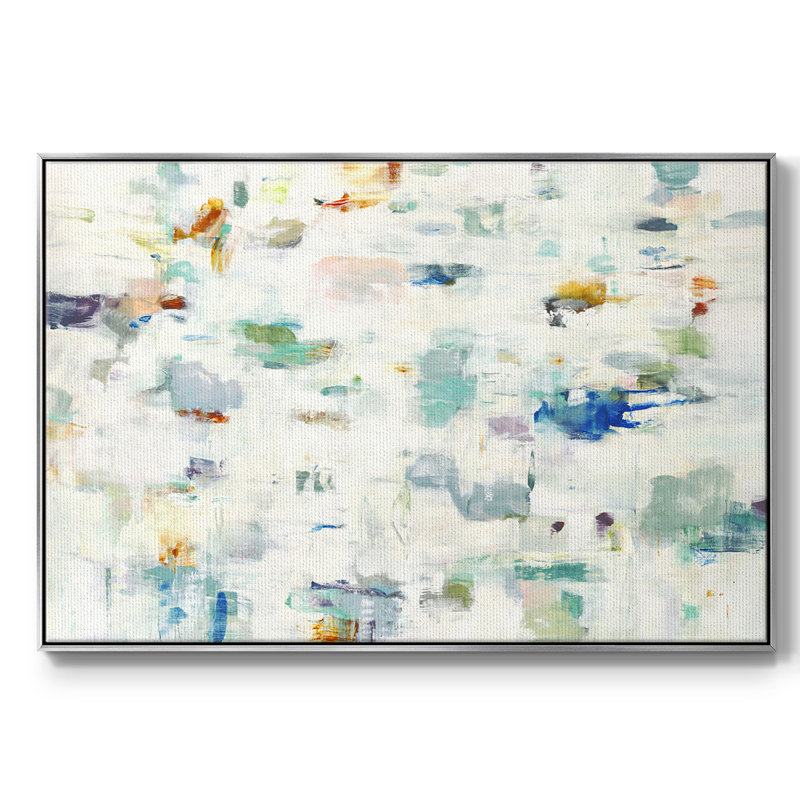 Couleur, H 17 po x l 25 po x P 2 po, Toile argentée avec cadre flottant