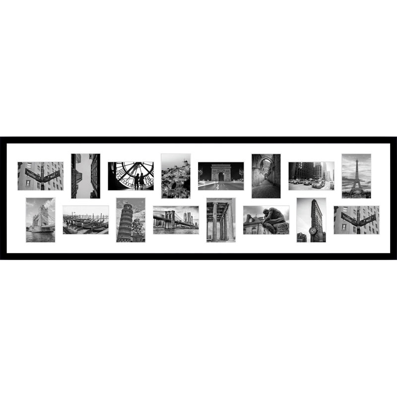 Kumrije Wood Picture Frame with Mat, Black