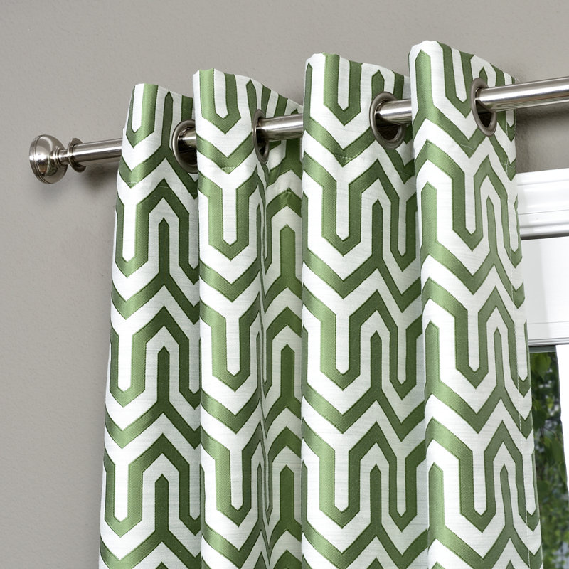Dighton Room Darkening Curtain Single Panel, Green