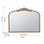 Miroir 40 po x 31 po à conception arquée d'inspiration baroque de style classique - élégant pour le salon, la salle de bain et la console de vestibule-1676301470