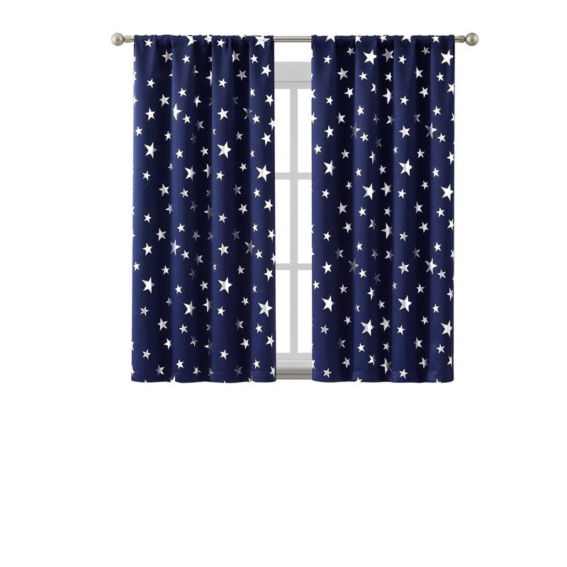 Ensemble de rideaux 2 pièces Jacob, Marine, L 38 po x L 63 po