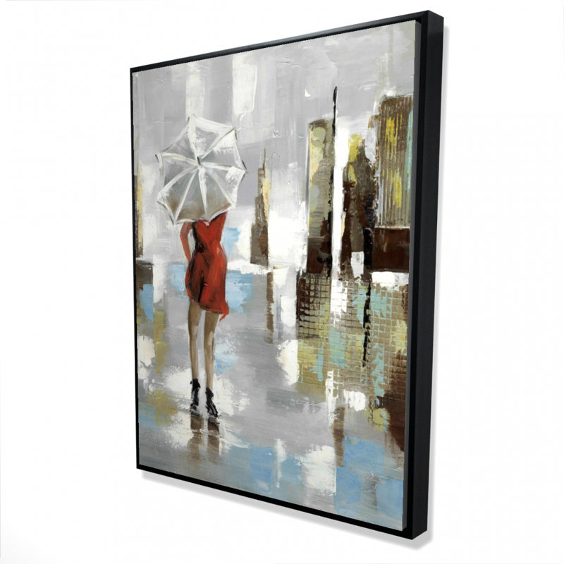 «Red Dress Woman», reproduction sur toile