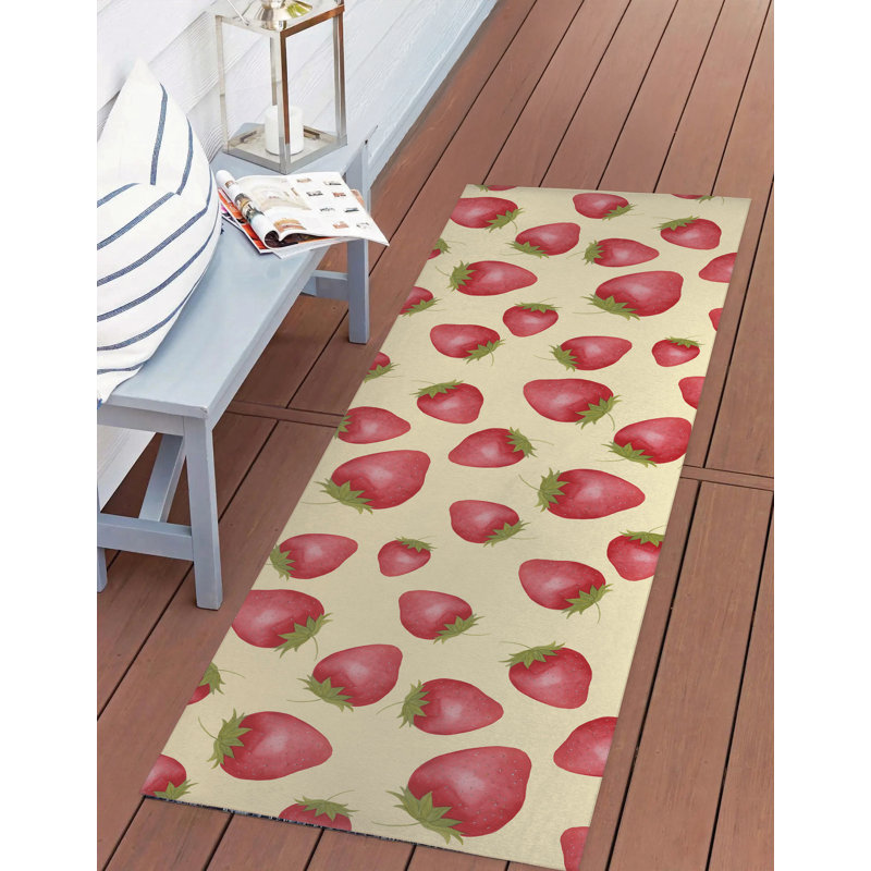 Tapis d'extérieur Summer Strawberries, Tapis de couloir 2 pi 6 po x 8 pi
