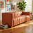 Channel Tuft Sofa with Solid Wood Frame