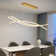 Modern Fishbone LED Pendant Light Adjustable Height & Color Temperature