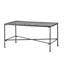 Table basse de patio en fer noir brossé argenté, P 20,75 po x H 18 po l 35,66 po, ajoute du style à la table de configuration extérieure dans la conception, l 35,66 po P 20,75 po, augmente le niveau de confort