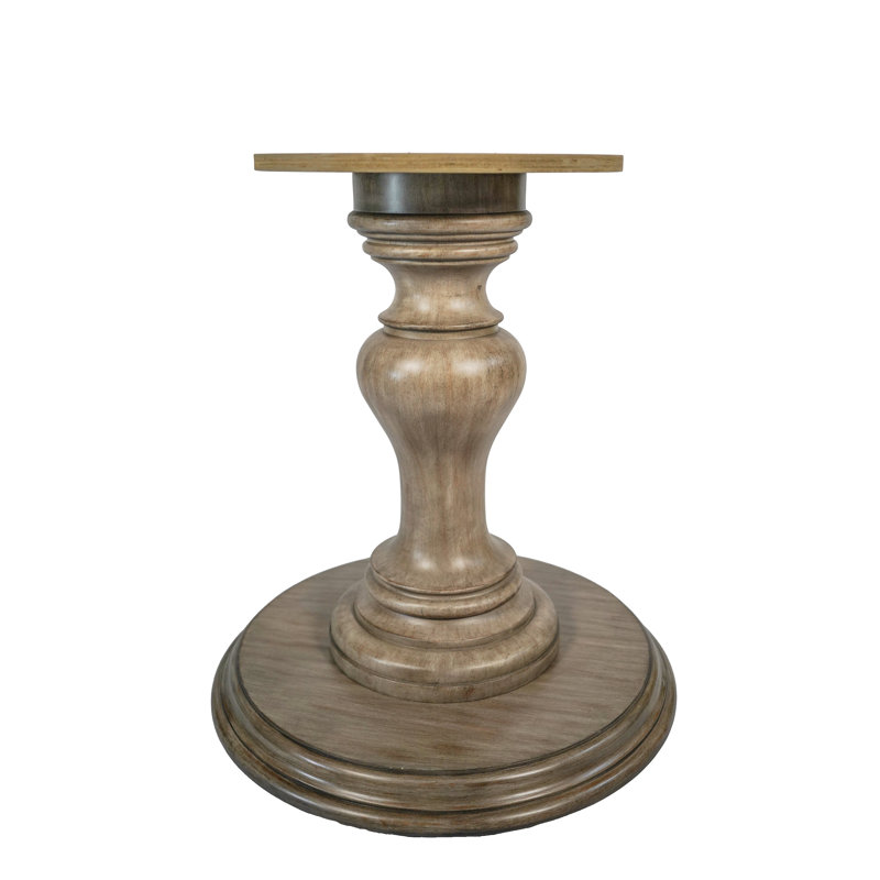 Driftwood 29" Engineered Wood Pedestal Table Base