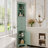 Triangle Tall Cabinet With 3-Drawers And Adjustable Shelves For Bathroom, Kitchen Or Living Room, MDF Board With Painted Finish-1108576008