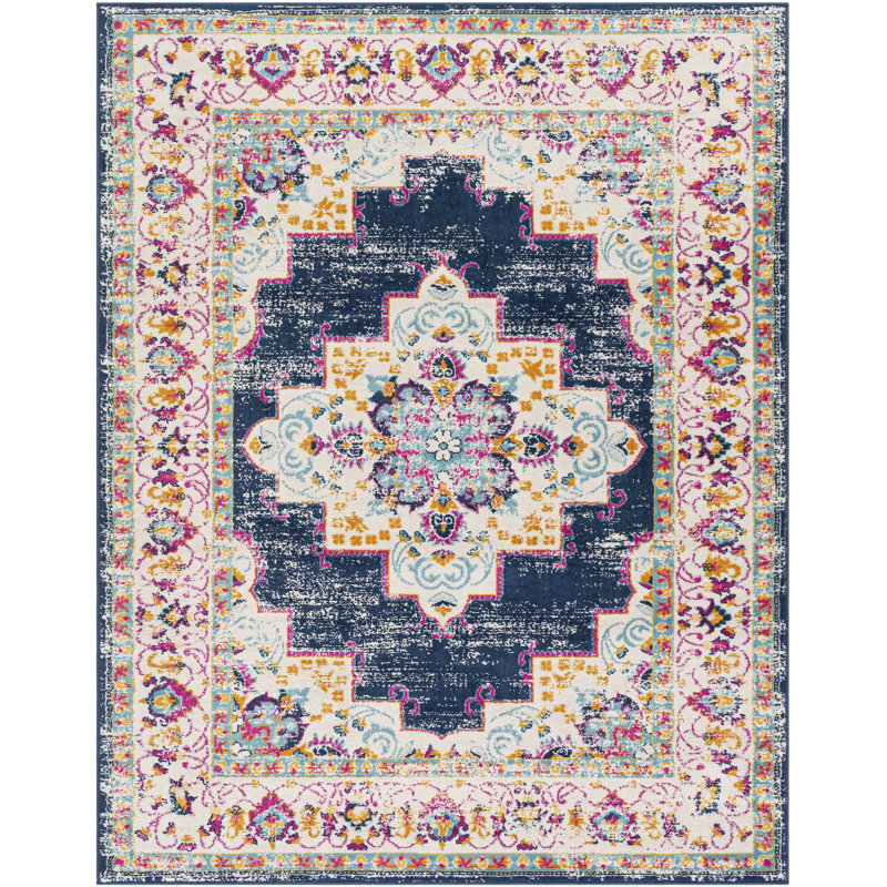 Fleeman Oriental Indoor Rug, Rectangle 6'7" x 9'