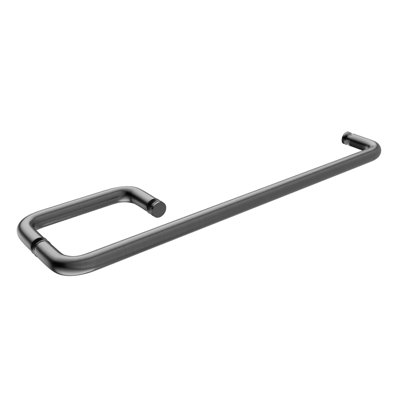 Brixwell TB-624C-BS 24 Inches Centre To Centre Towel Bar, 6 Inches Centre To Centre Handle Shower Door Towel Bar And Handle Combo No Washers Brushed Stainless Steel