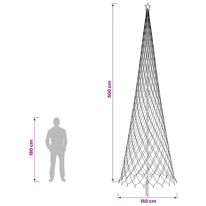 Christmas Tree, 500 cm, Warm White