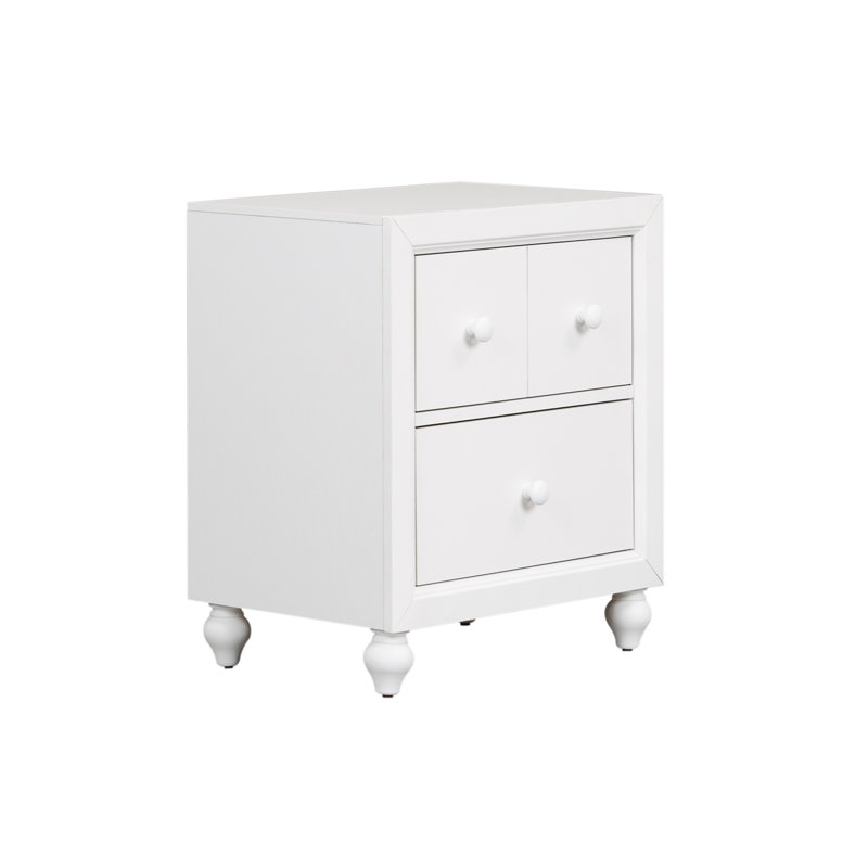  2 Drawer Nightstand, White
