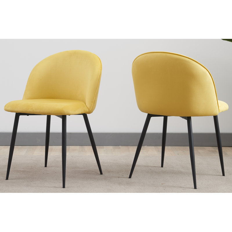 Daghmar 48.5cm H Upholstered Side Chair, Yellow