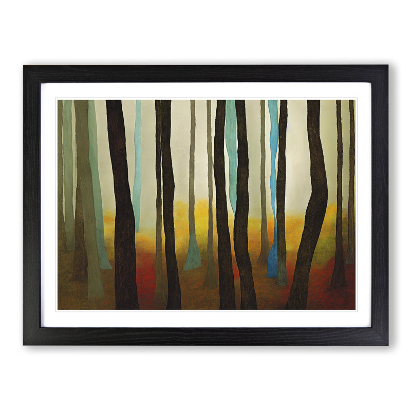 Abstract Spring Forest Vol.3 - Framed Print, Black Framed, 46cm H x 64cm W x 2cm D