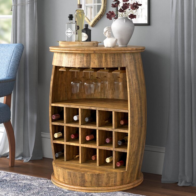 Corissa Accent Wine Barrel Mini Bar