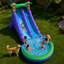 Glissade d'eau gonflable 22pi avec mur d'escalade, piscine et soufflerie Jungle Adventure