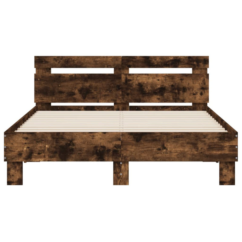 Nylene Bed, Double ( 135 x 190 cm), Smoked Oak