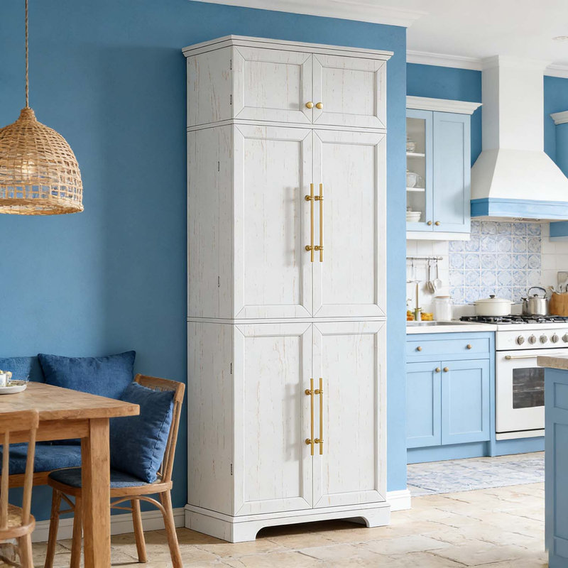 Armoire Itchen, rangement polyvalent pour plusieurs pièces, Blanc