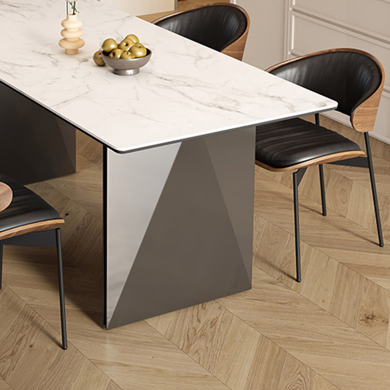 New Model Modern Simple Rock Slab Table, 29.52"H x 55.11"L x 31.49"W