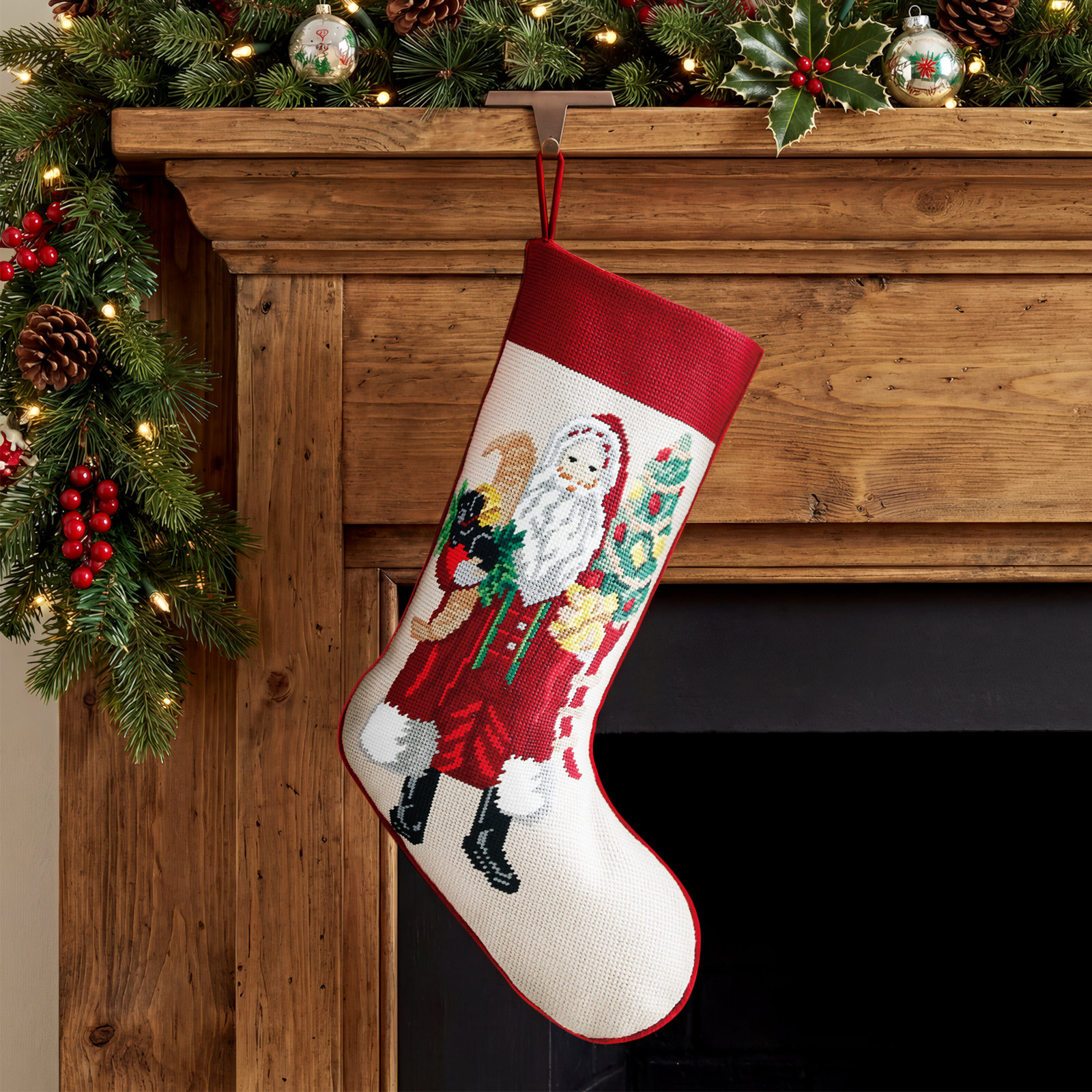 The Holiday Aisle Needlepoint Stocking