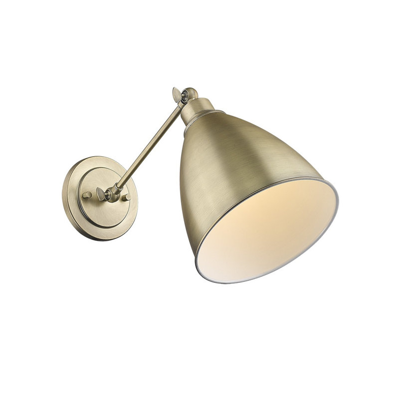 Braidyn-Drew Steel Swing Arm Sconce, Brass