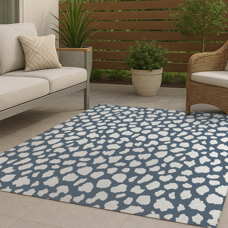 Animal Spot Non-Slip Outdoor Rug, Rectangle 3' x 5'