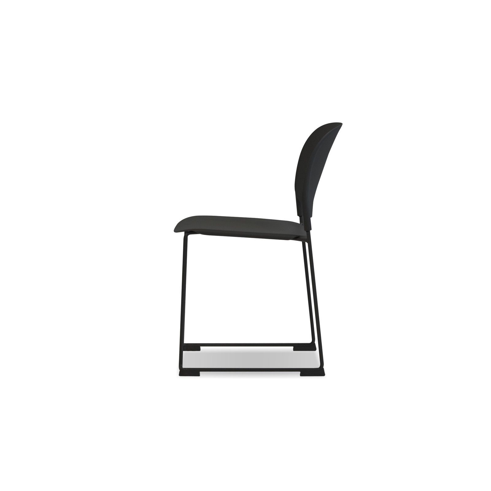 Calvin Stackable Patio Side Chair, Black