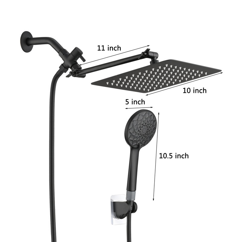 Dual Shower Head 2.5 GPM GPM, Matte Black 