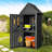 Outdoor Resin Storage Cabinet with Hooks and Lock Ring-113062695