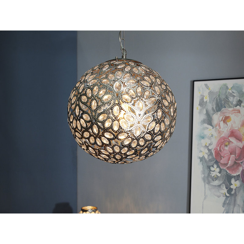Shuler 1 - Light Silver Sphere Pendant