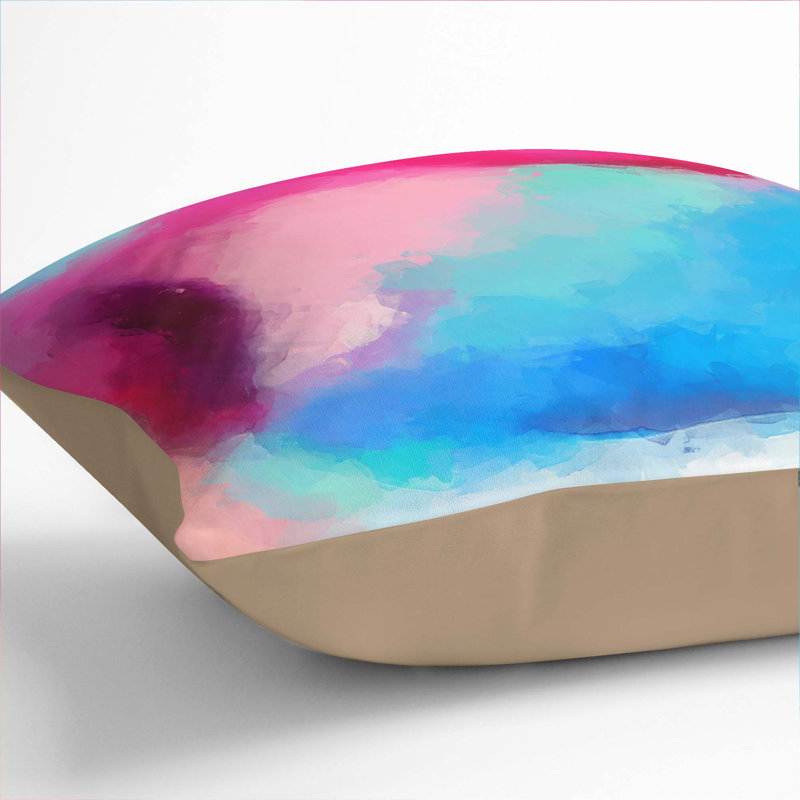 Abstract Square Cushion, 40cm H x 40cm W x 15cm D, Stone