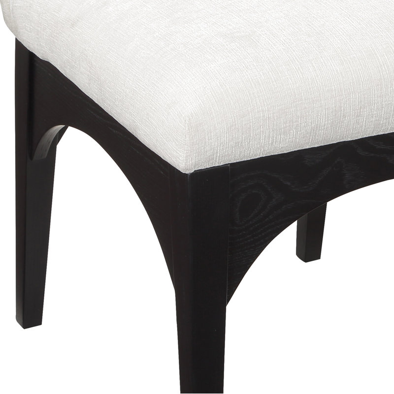 Chaise Charith, Chenille crème, Noir, noir, noir, noir