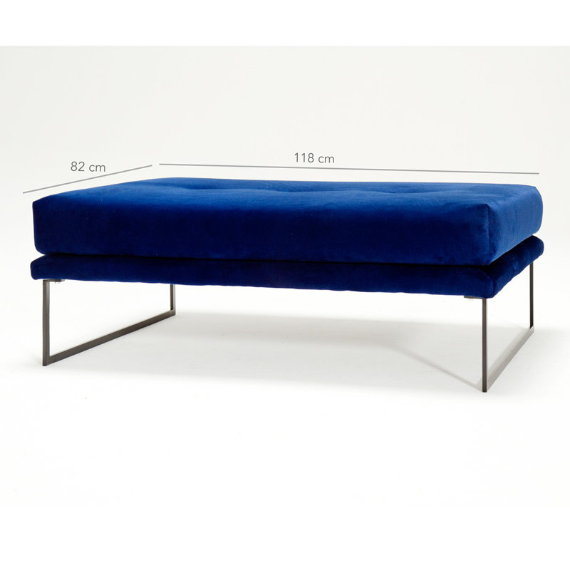 Repose-pieds 46,5 po, 100 % polyester bleu