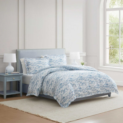 Ensemble d'édredon réversible en coton Martha Stewart