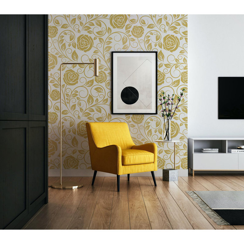 Chriopher Matte Wall Mural, 300cm W x 200cm L, Yellow