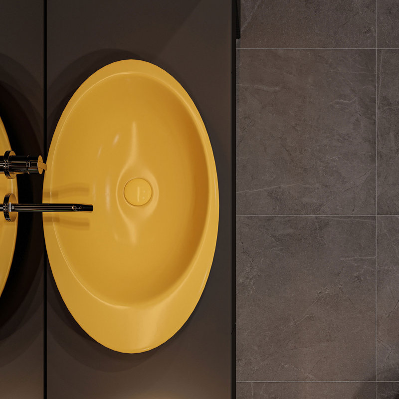 Bloom 74.42 Countertop (Vessel) Bathroom Sink in Matte Yellow, Matte Yellow
