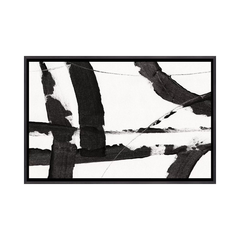 «Obsidian Harmony I» par Timothy O 'Toole, reproduction sur toile tendue sur toile, H 18 po x l 26 po x P 1,5 po, Noir patiné