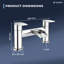 VeeBath Symphony Round Waterfall Bath Filler Mixer Tap-1224244894