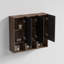 CC1014S110,309 Armoire latérale flottante noire et noyer pour salle de bain, armoire de rangement murale pour petits espaces, KD