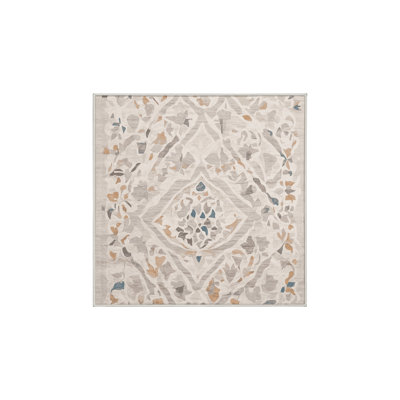 Tapis beige soyeux et moelleux