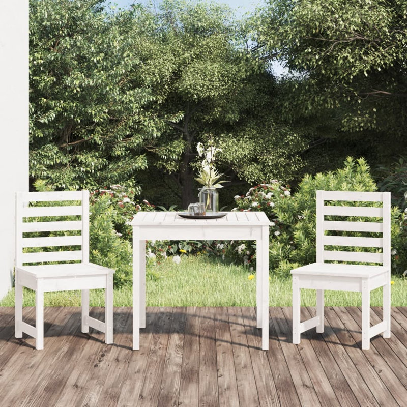 Nasiba 2 - Person Patio Dining Set with Square Table, White