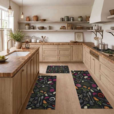 Kitchen Utensils Non-Slip Washable Kitchen Mats