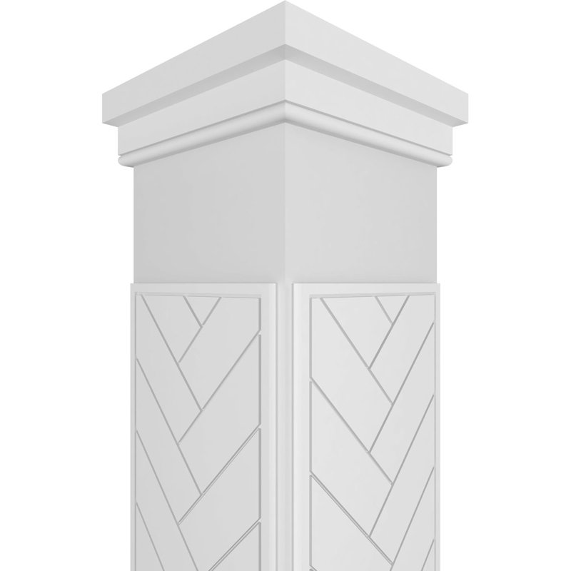 Craftsman Classic Herringbone Modern Square Non-Tapered with Prairie Capital & Prairie, H 96 po x l 9,625 po x P 9,625 po