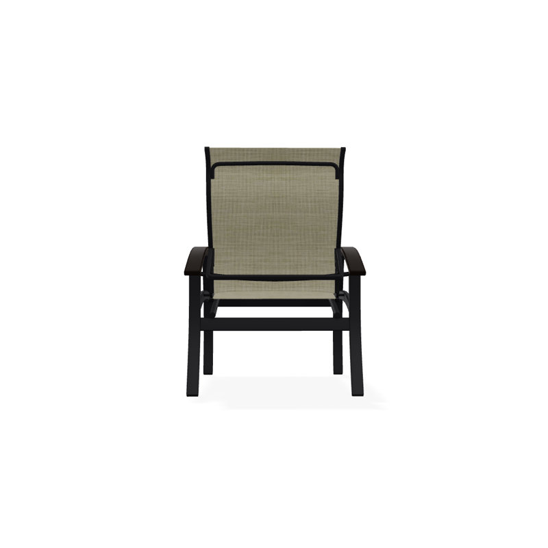 Chaise de patio Askar, Bristol taupe Sunbrella®, Kona, Noir texturé