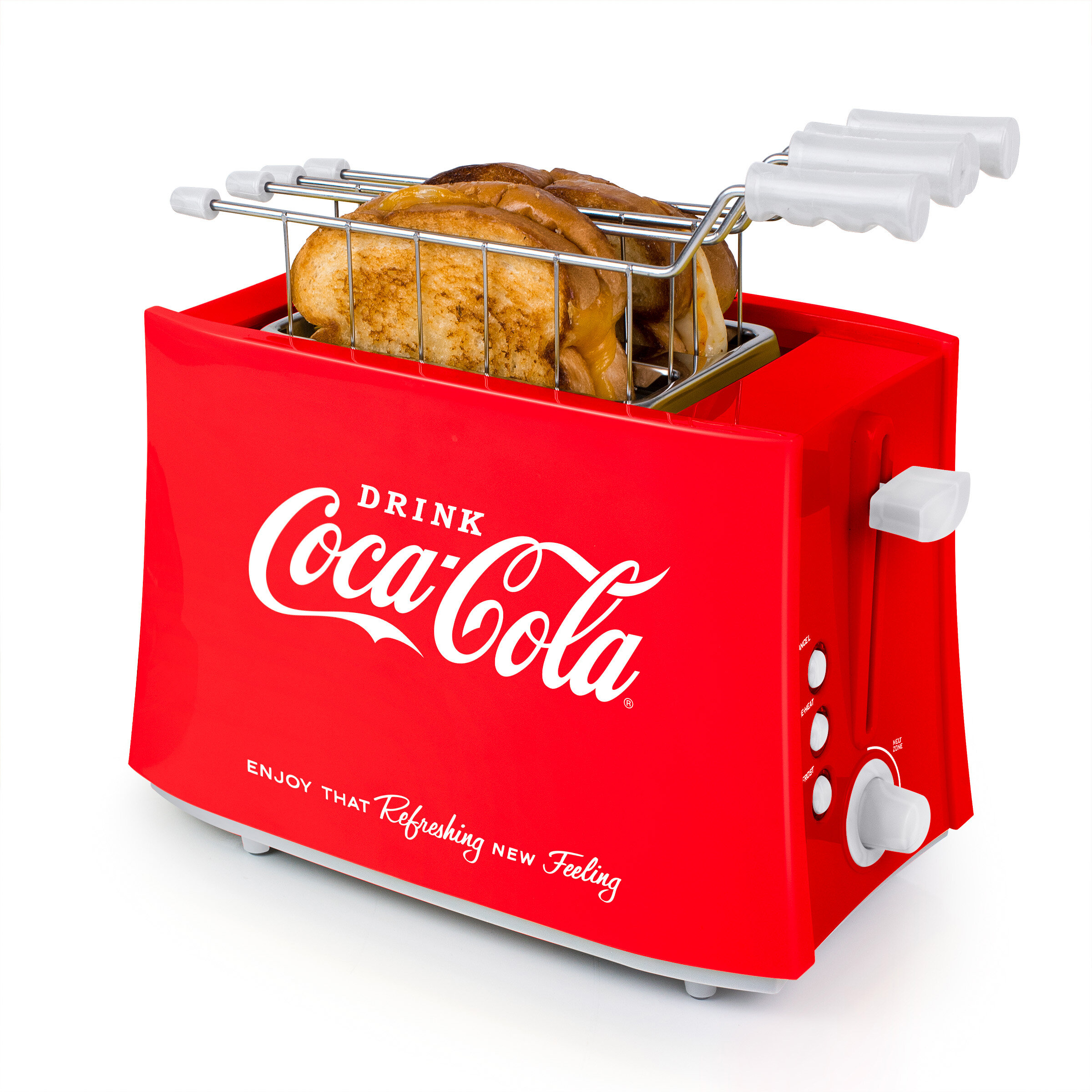 Nostalgia Grilled Cheese Toaster with Easy-Clean Toaster Baskets and  Adjustable Toasting Dial