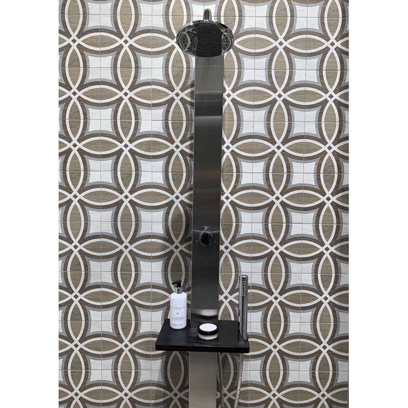 Baja Circles 8" x 8" Patterned Wall & Floor Tile